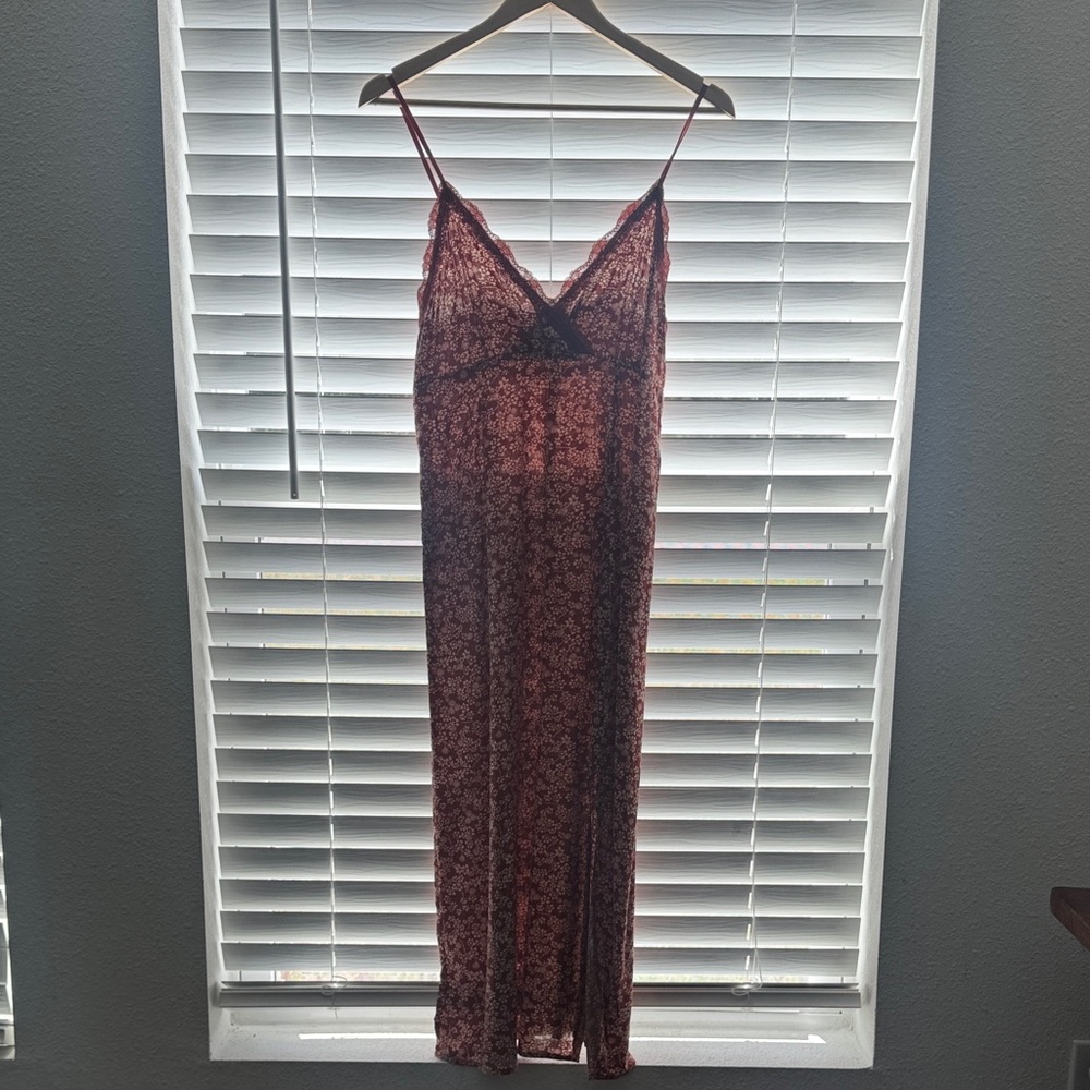 No Boundaries Red Floral Maxi Dress